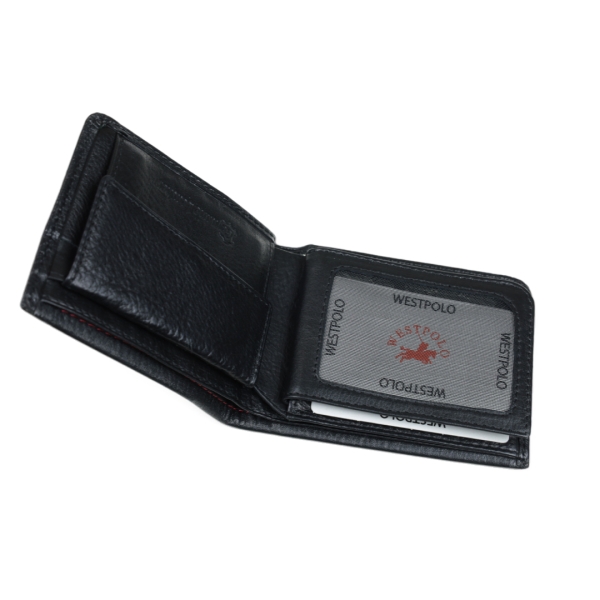 Мъжки кожен портфейл черен 1124