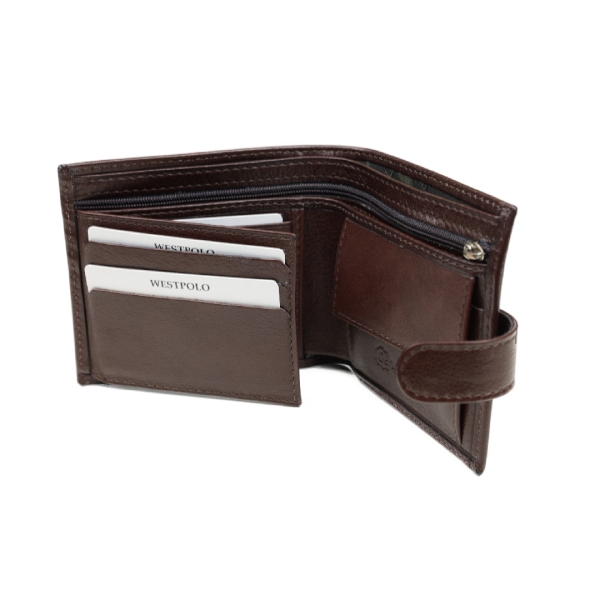 Мъжки кожен портфейл кафяв 56Р