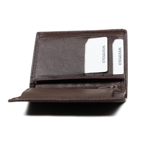 Мъжки кожен портфейл кафяв 79