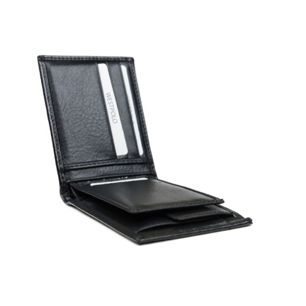 Мъжки кожен портфейл черен 65