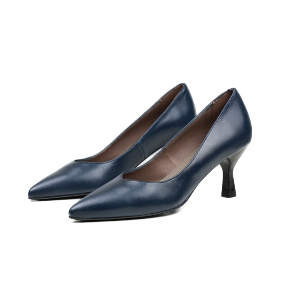 Дамски елегантни обувки от естествена кожа тъмно сини 5136 H-2027 Patricia Miller