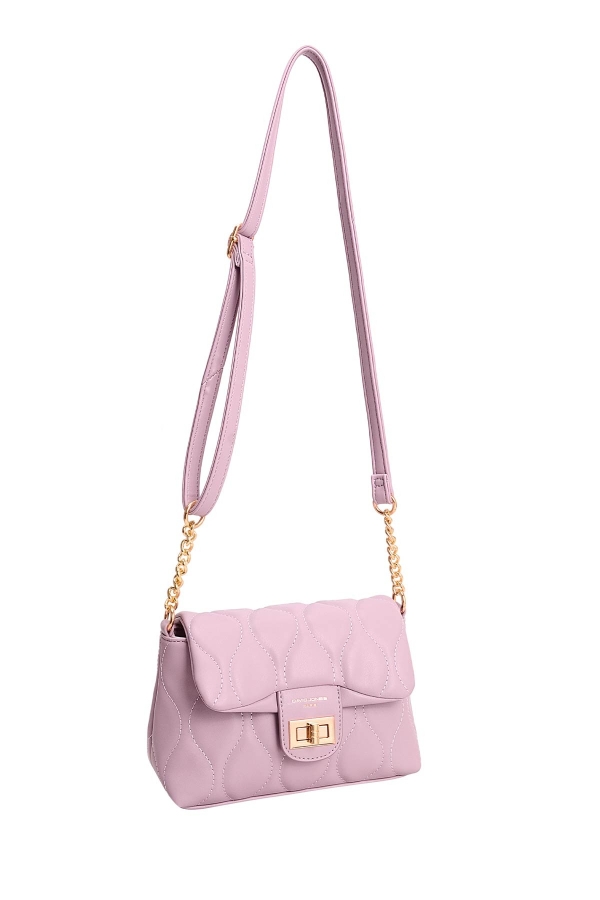 Дамска чанта през рамо лилава CM6700F David Jones