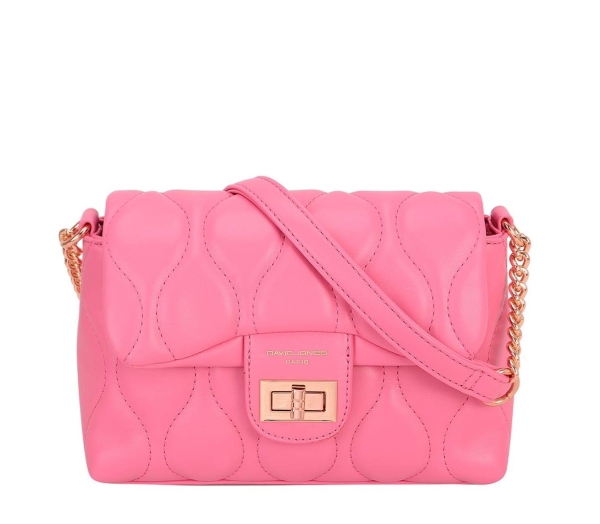 Дамска чанта през рамо циклама CM6700F David Jones