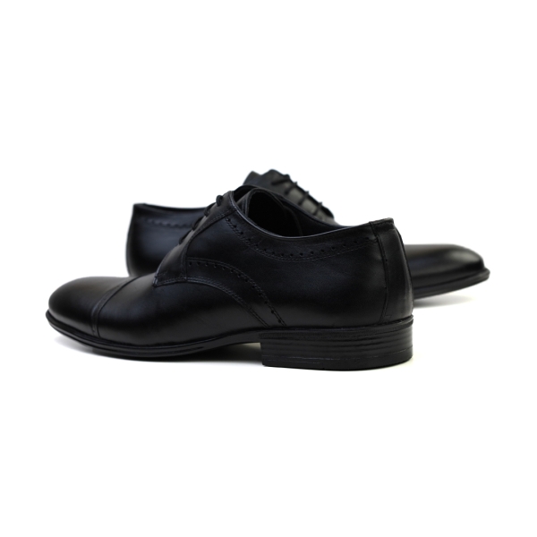 Мъжки елегантни обувки от естествена кожа черни 2143