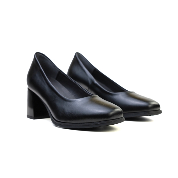 Дамски елегантни обувки от естествена кожа черни 102 Pitillos