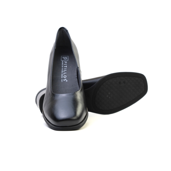 Дамски елегантни обувки от естествена кожа черни 102 Pitillos