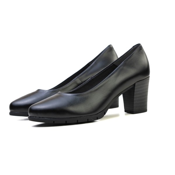 Дамски елегантни обувки от естествена кожа черни 100 Pitillos