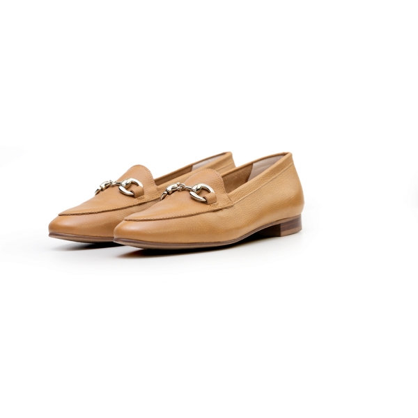 Дамски мокасини от естествена кожа камел 5536 H-1007 Patricia Miller