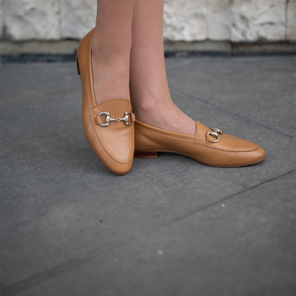 Дамски мокасини от естествена кожа камел 5536 H-1007 Patricia Miller