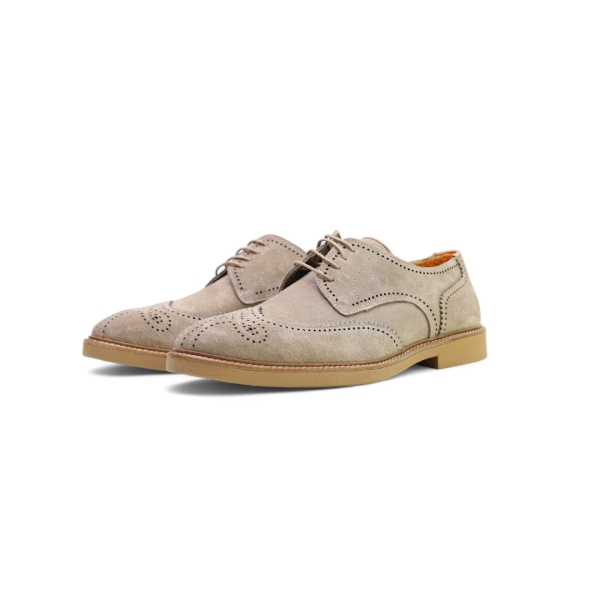 Мъжки ежедневни обувки от естествен набук бежови 242024 Valente Marchesi