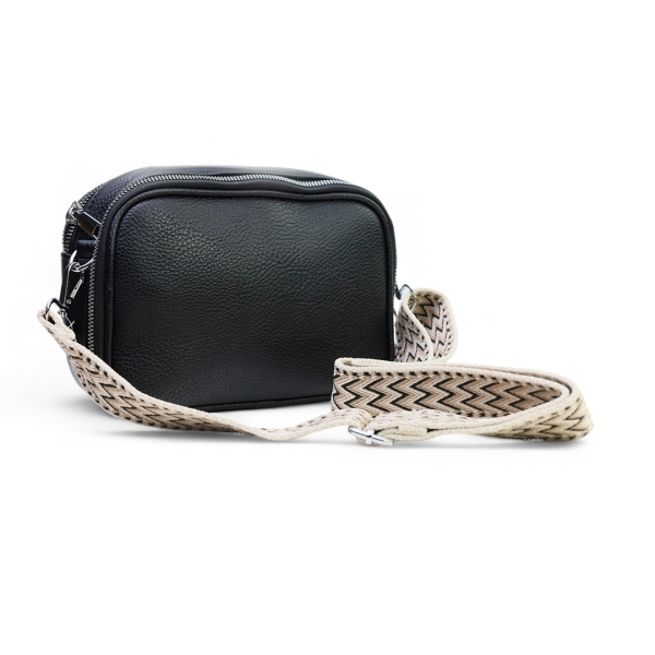 Дамска чанта през рамо черна 28588