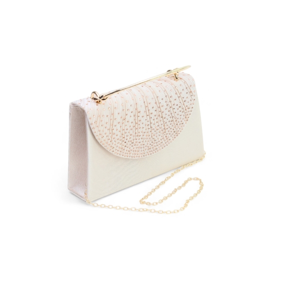 Дамска елегантна чанта шампанско N720030