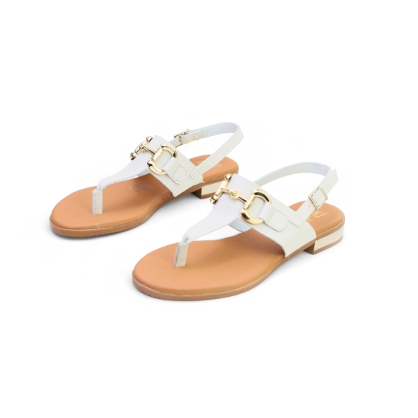 Дамски ежедневни сандали от естествена кожа бежови 5334 Oh My Sandals