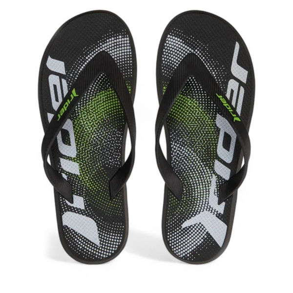 Мъжки джапанки в черно и зелено 83562/AR702 Rider