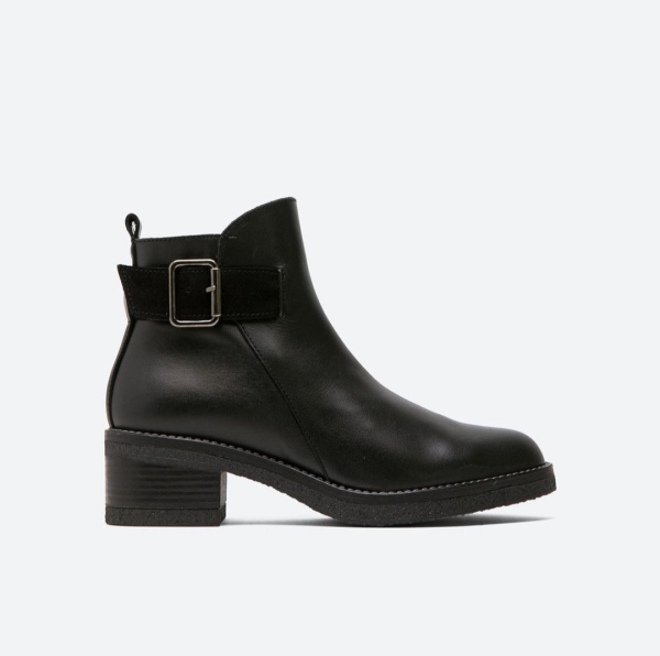 Дамски ежедневни боти от естествена кожа черни 5300 Patricia Miller