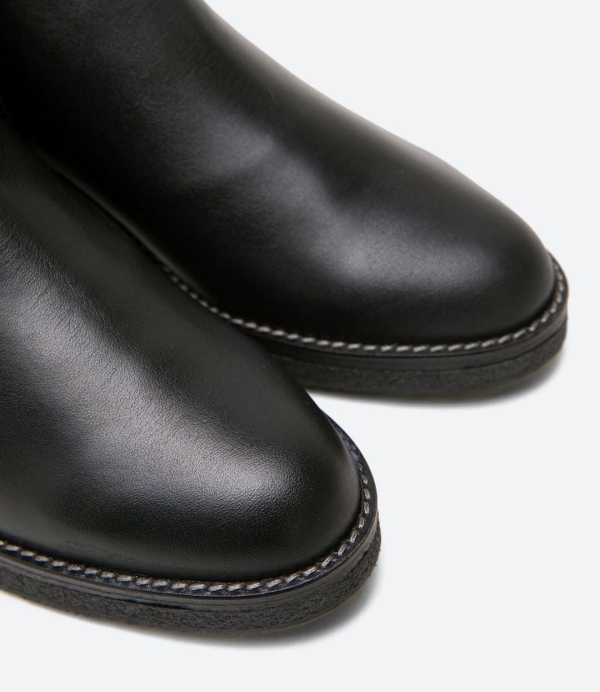 Дамски ежедневни боти от естествена кожа черни 5300 Patricia Miller