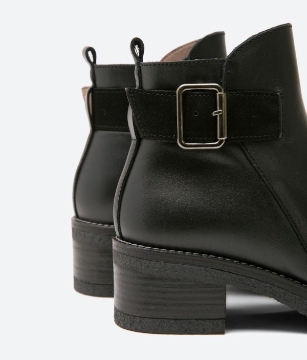 Дамски ежедневни боти от естествена кожа черни 5300 Patricia Miller