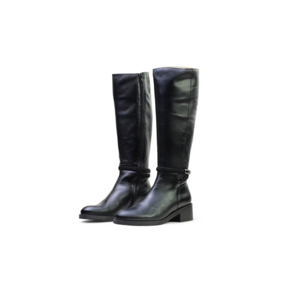 Дамски ежедневни ботуши от естествена кожа черни 6404 Patricia Miller