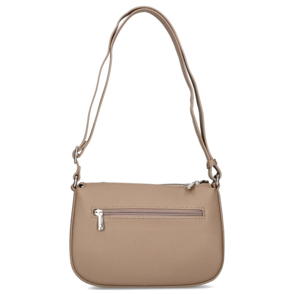 Дамска чанта през рамо тъмно бежова CM6708B David Jones