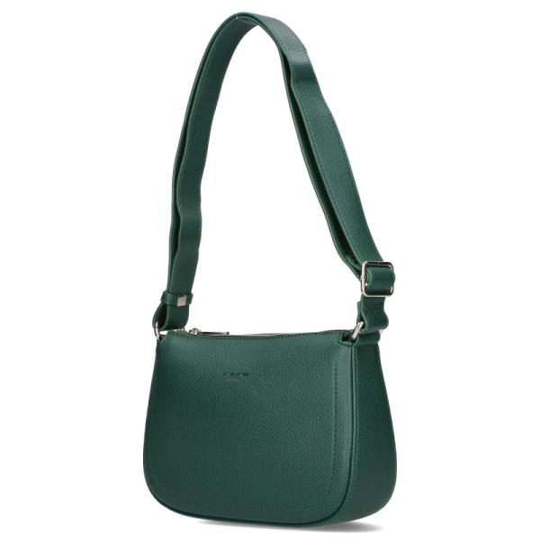 Дамска чанта през рамо тъмно зелена CM6708B David Jones