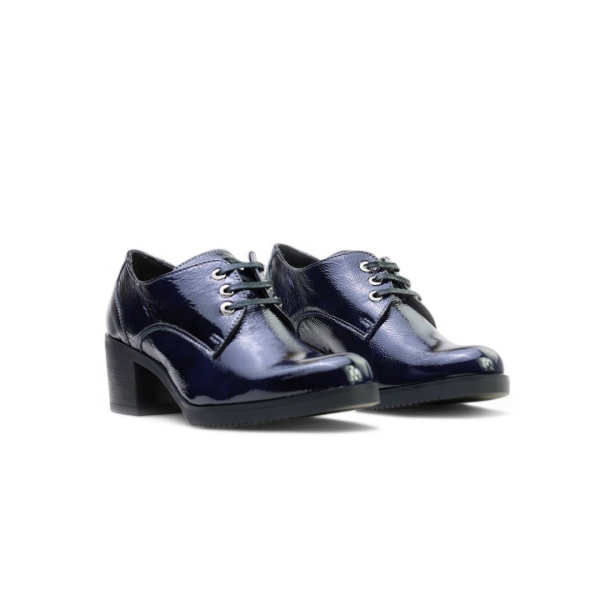 Дамски ежедневни обувки от естествен лак тъмно сини 40160 Baerchi