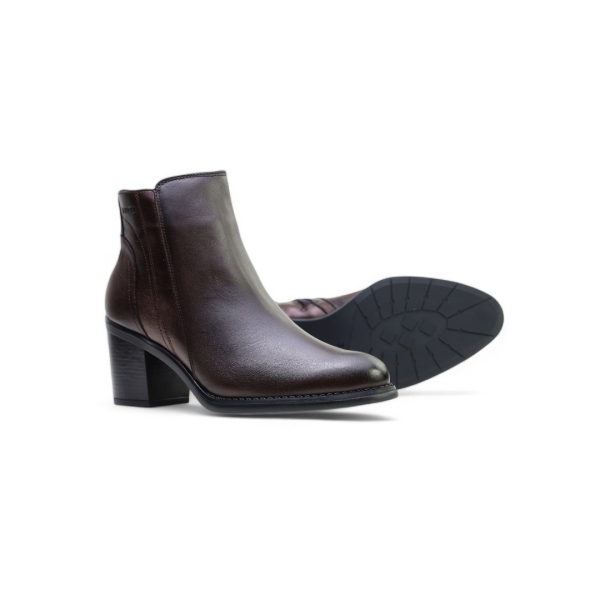 Дамски елегантни боти от естествена кожа кафяви 40183 Baerchi