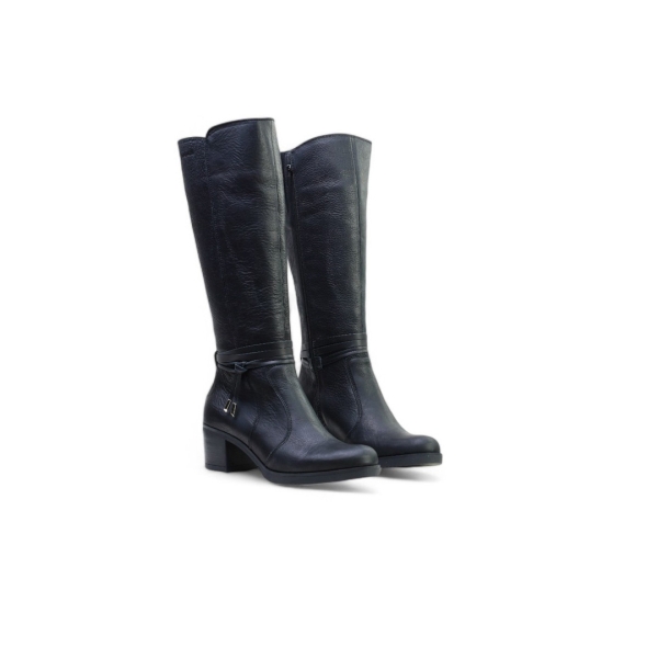 Дамски ежедневни ботуши от естествена кожа черни 40167 Baerchi