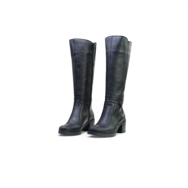 Дамски ежедневни ботуши от естествена кожа черни 40167 Baerchi