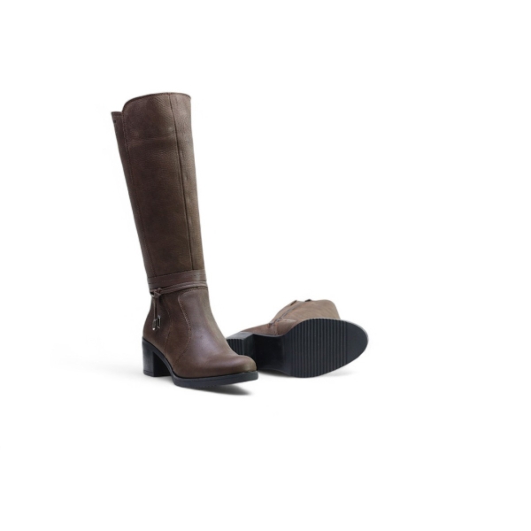 Дамски ежедневни ботуши от естествена кожа кафяви 40167 Baerchi