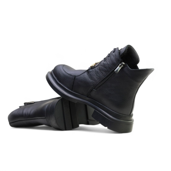 Дамски ежедневни боти от естествена кожа черни 241492