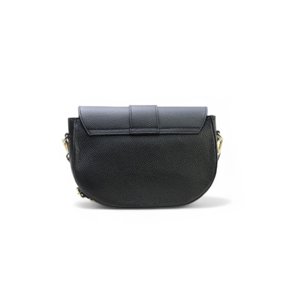 Дамска чанта през рамо от естествена кожа черна 243319-1