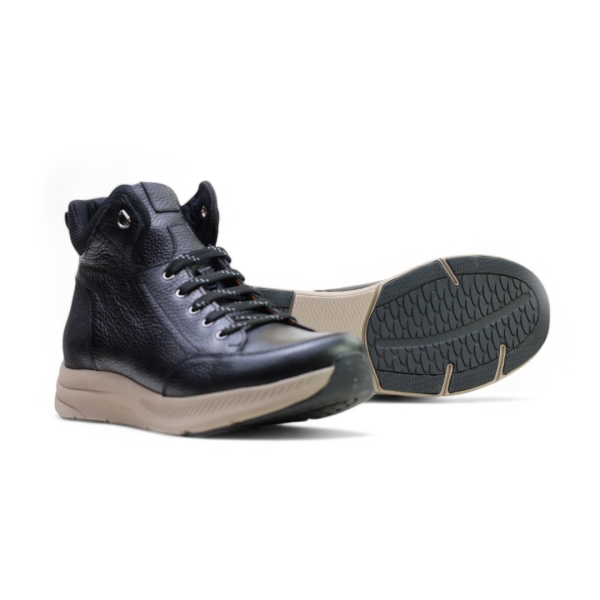 Мъжки спортни боти от естествена кожа черни 254180