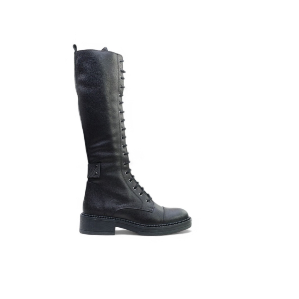 Дамски ежедневни ботуши от естествена кожа черни 241055