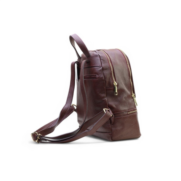 Дамска раница от естествена кожа бордо 01880