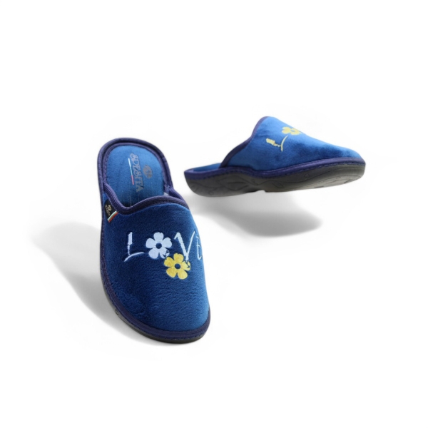 Дамски домашни пантофи сини 24-117