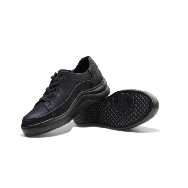 Дамски спортни обувки от естествен набук черни 216677