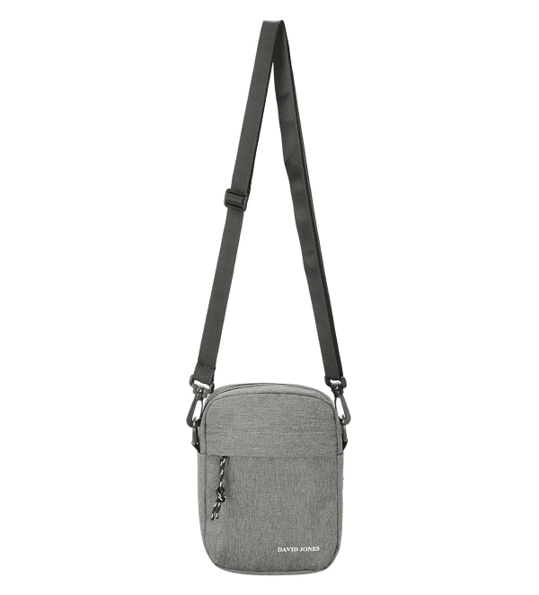 Мъжка чанта през рамо тъмно сива 111201 David Jones