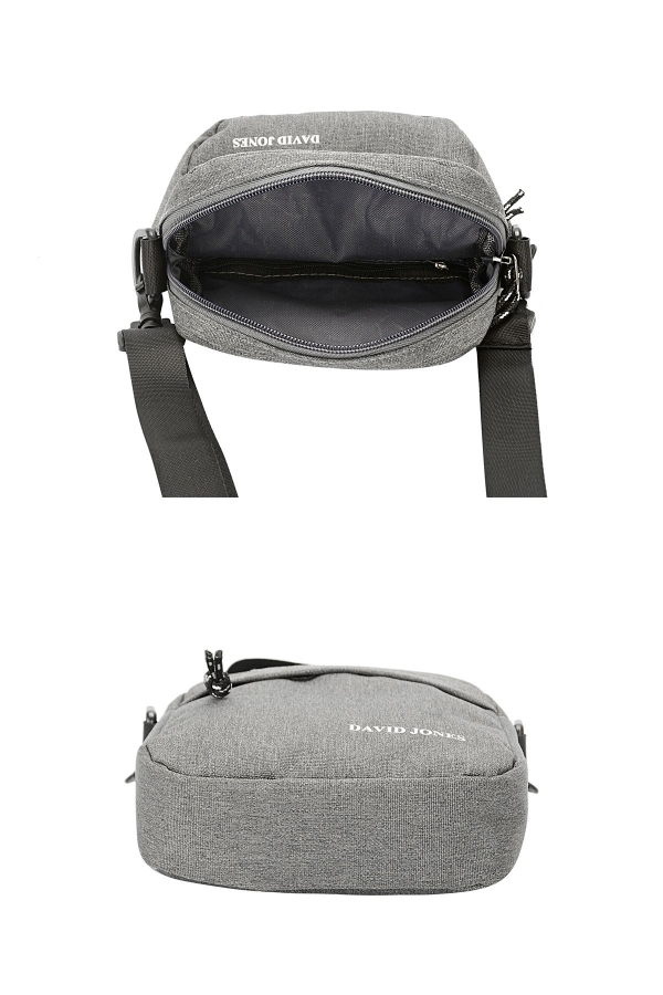 Мъжка чанта през рамо тъмно сива 111201 David Jones