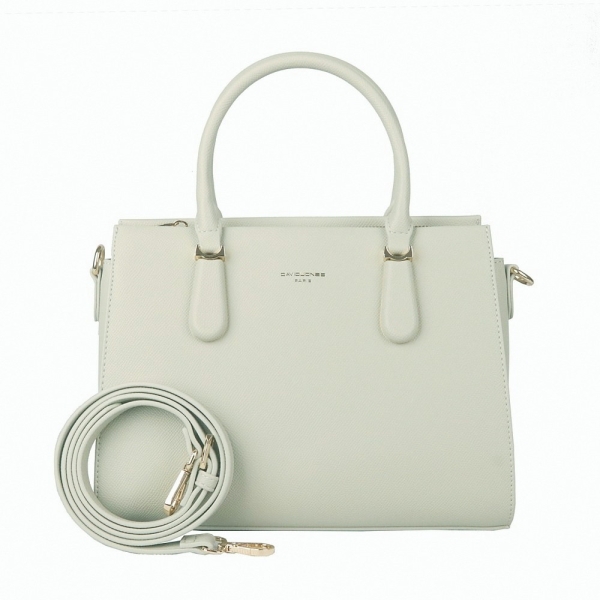 Дамска елегантна чанта светло зелена CM7505 David Jones