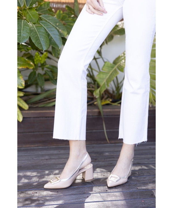 Дамски елегантни сандали от естествена кожа бежови 6746F H-1027 Patricia Miller