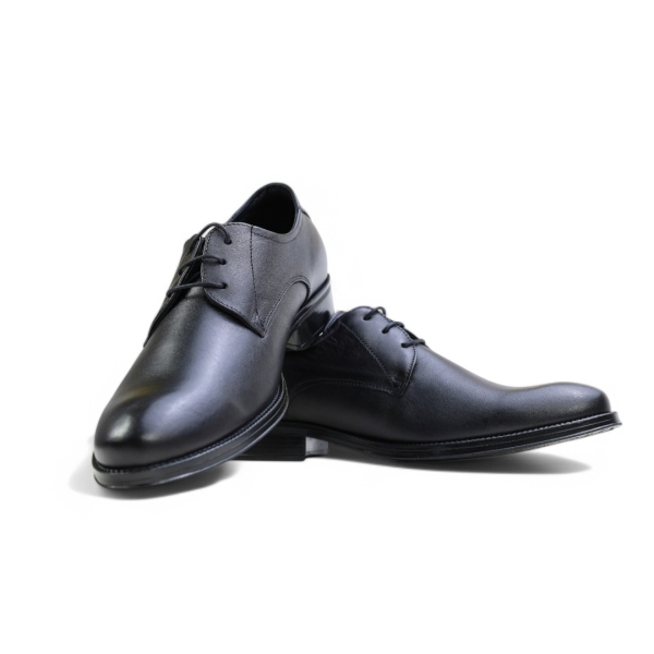 Мъжки елегантни обувки от естествена кожа черни 2751 Baerchi