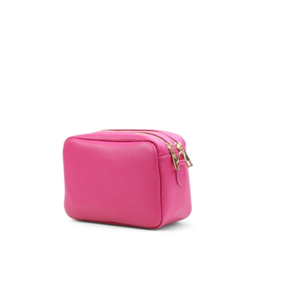 Дамска чанта през рамо от естествена кожа циклама 551259-1