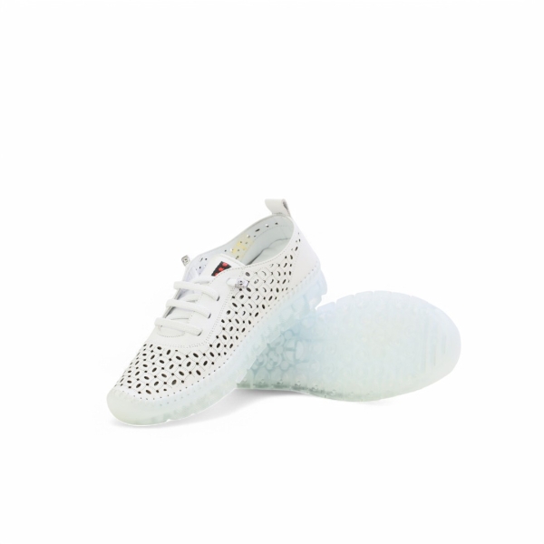 Дамски ежедневни обувки от естествена кожа в бяло 141111