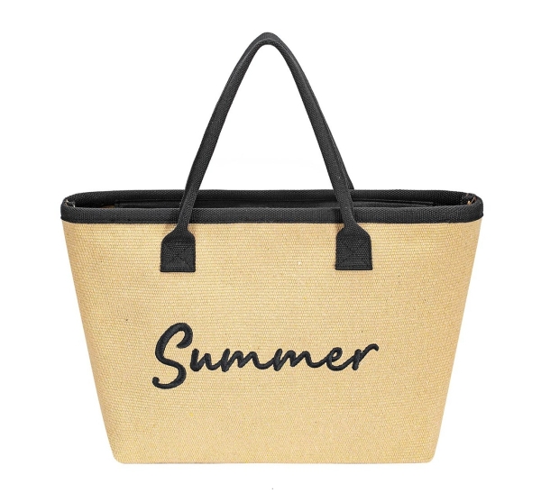 Дамска плажна чанта в камел и черно CM7613 David Jones