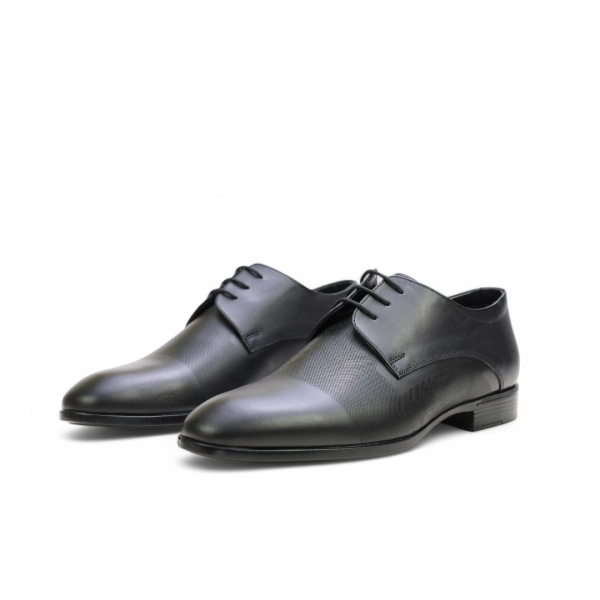 Мъжки елегантни обувки от естествена кожа черни 4020