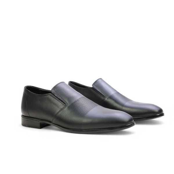 Мъжки елегантни обувки от естествена кожа черни 4023