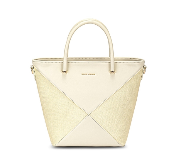 Дамска елегантна чанта крем CM7534 David Jones