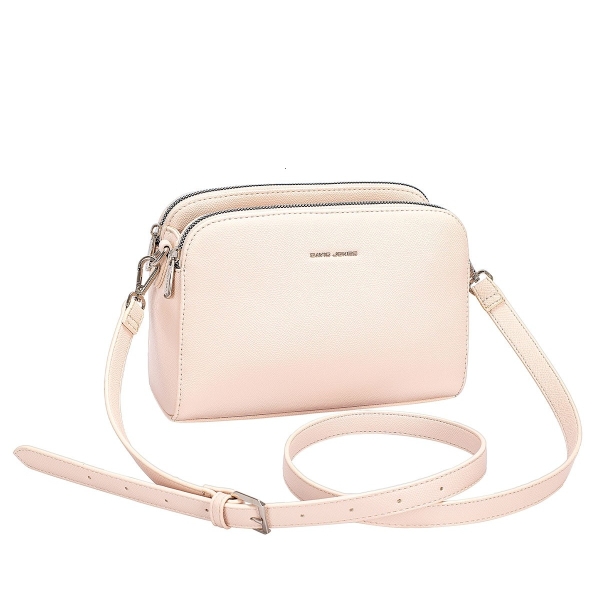Дамска чанта през рамо пудра CM6793A David Jones