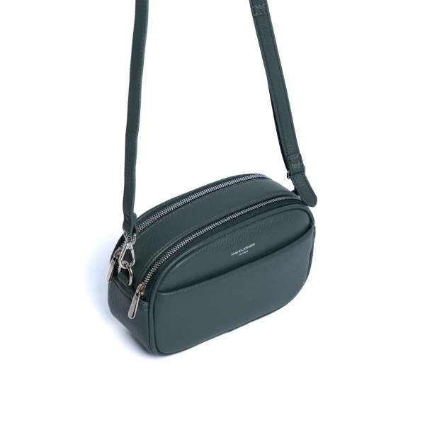 Дамска чанта през рамо тъмно зелена CM6920A David Jones