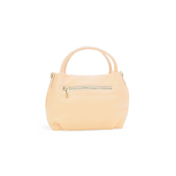Дамска ежедневна чанта от естествена кожа пудра 23165-1